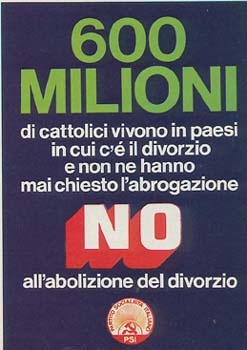 1974 - Manifesto in occasione del referendum sul divorzio 
