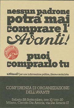1978 - Conferenza di organizzazione dell'Avanti 