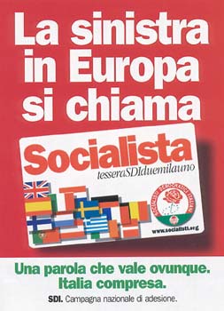 2001- Manifesto per il tesseramento SDI