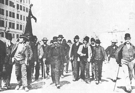 1900 - Corteo di lavoratori per la manifestazione del 1° maggio