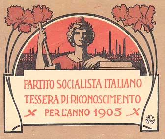 1905 - Prima tessera del Partito Socialista Italiano