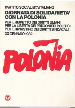 1982 - Manifesto PSI a favore della Polonia libera 