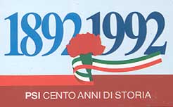 1992 - Tessera del centenario del PSI 