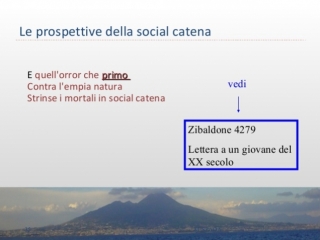 PARTE DA COMO LA LEOPARDIANA “SOCIAL CATENA”  di Giuseppe Nigro