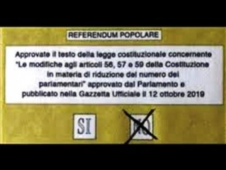 REFERENDUM, LE RAGIONI DEL NO: IL TAGLIO SNATURA IL PARLAMENTO di Alfiero Grandi del 21 agosto 2020