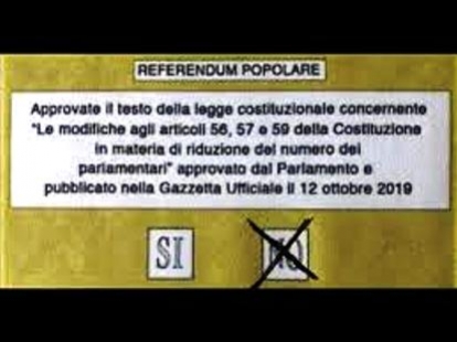 REFERENDUM, LE RAGIONI DEL NO: IL TAGLIO SNATURA IL PARLAMENTO di Alfiero Grandi del 21 agosto 2020